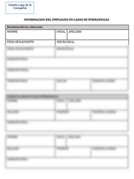 Emergency Information Template